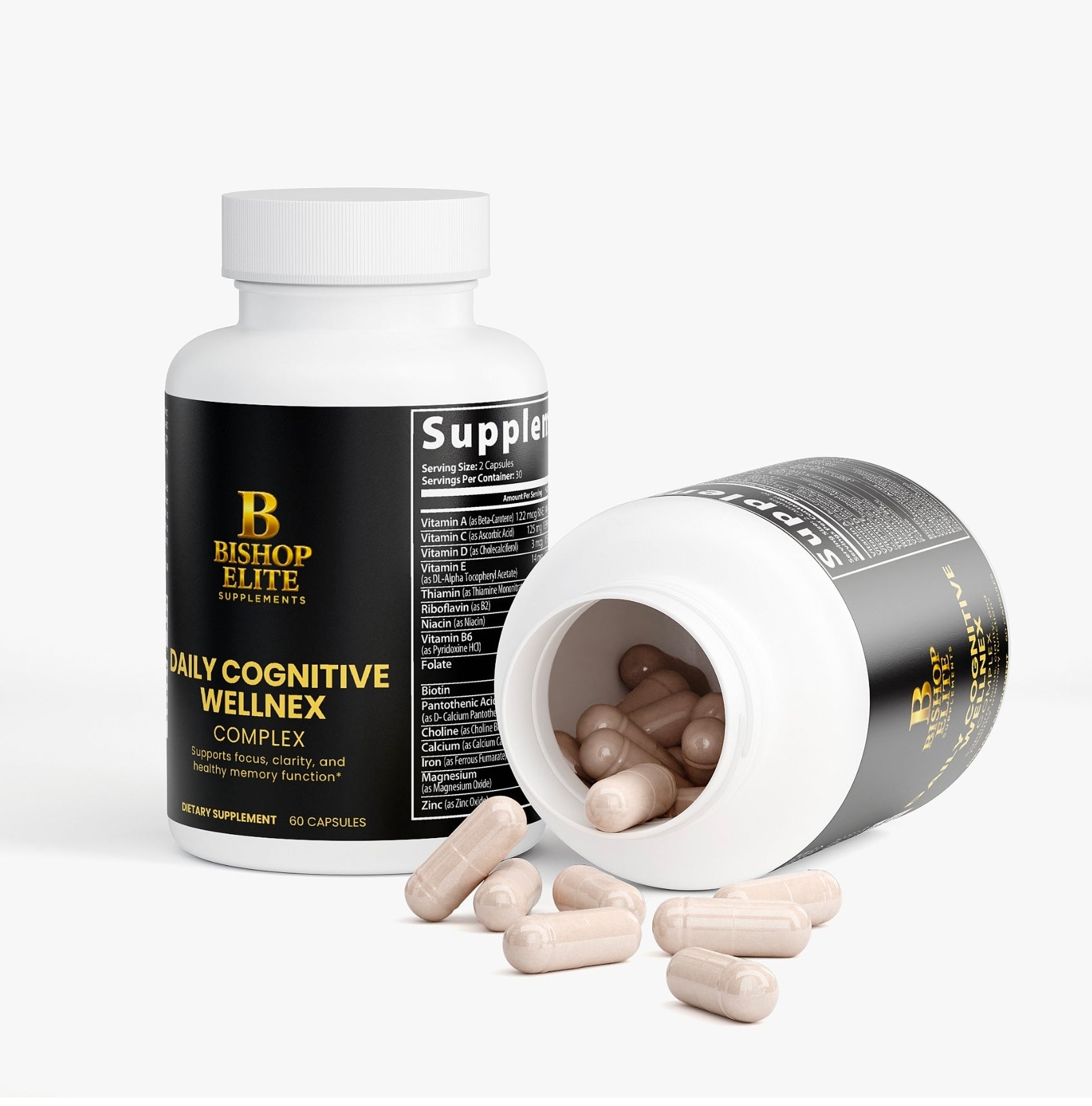 Daily Multivitamin & Botanical Complex  B-Vitamins, DHA, Bacopa, Green Tea & Grape Seed Extract 60 Capsules