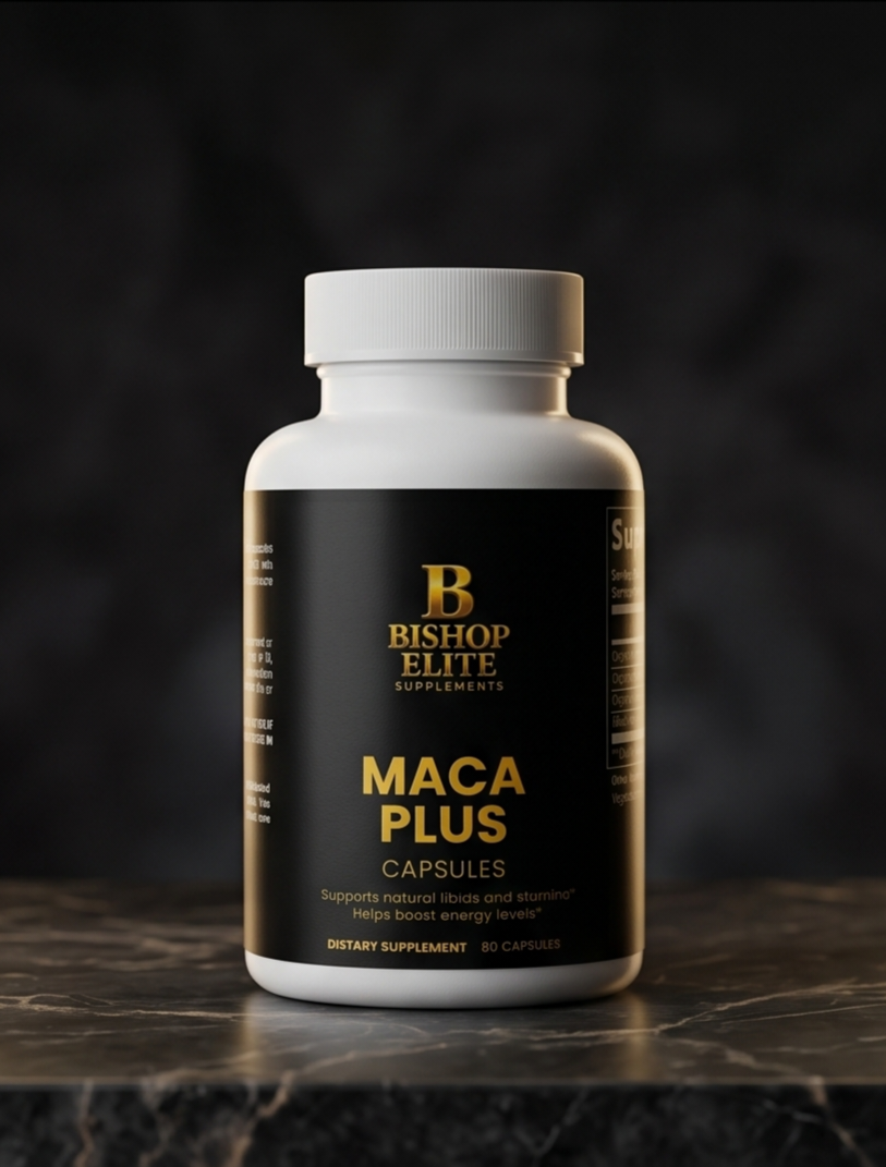 Maca Plus — Organic Triple Maca Root Blend with Black Pepper | 60 Capsules