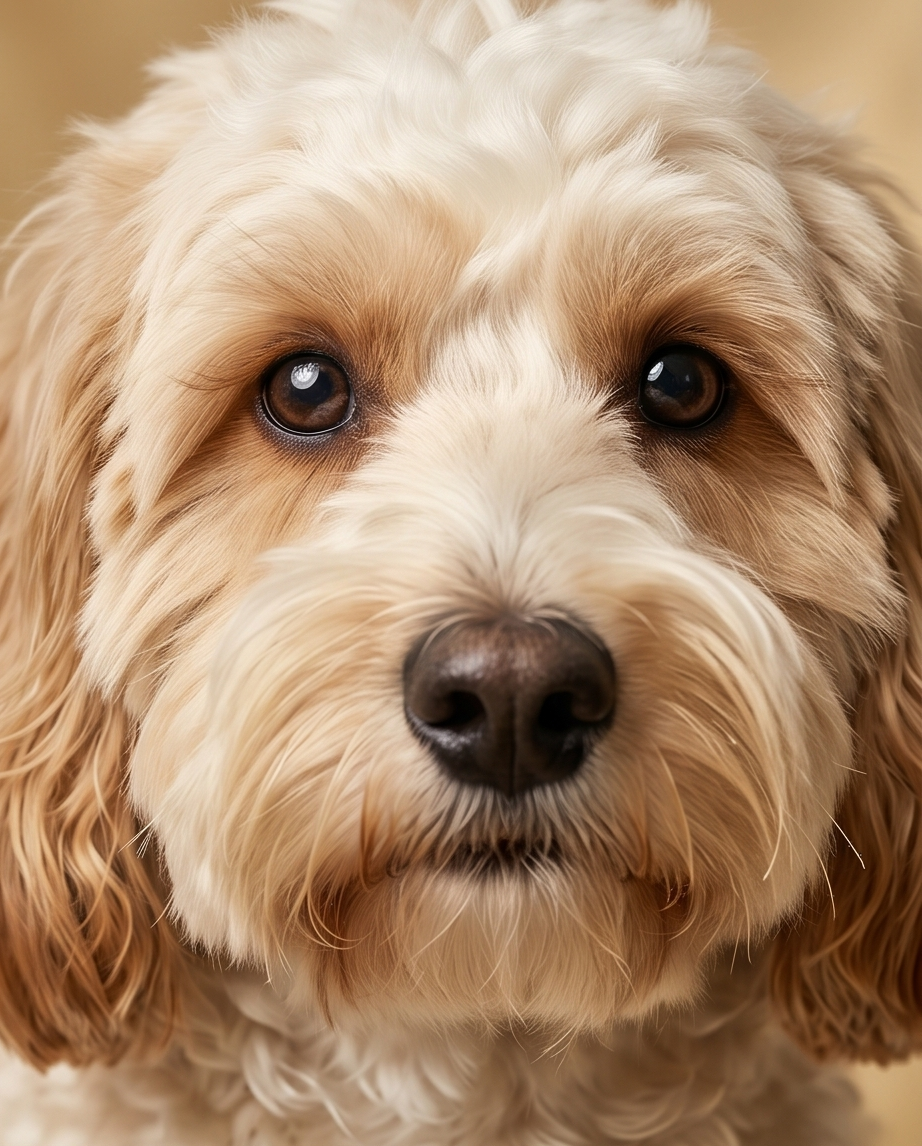 Close-up of a dog with a soft focus background. Bishop x 