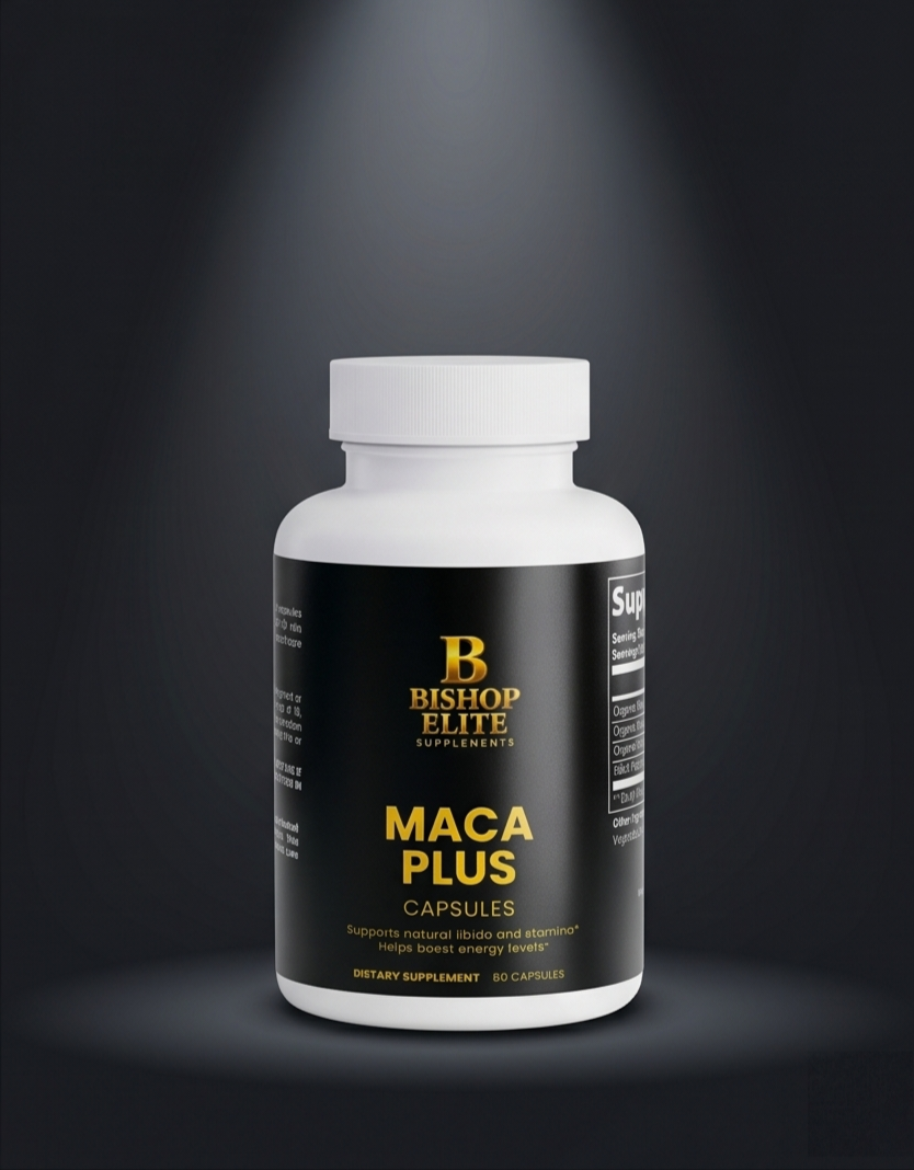 Maca Plus — Organic Triple Maca Root Blend with Black Pepper | 60 Capsules