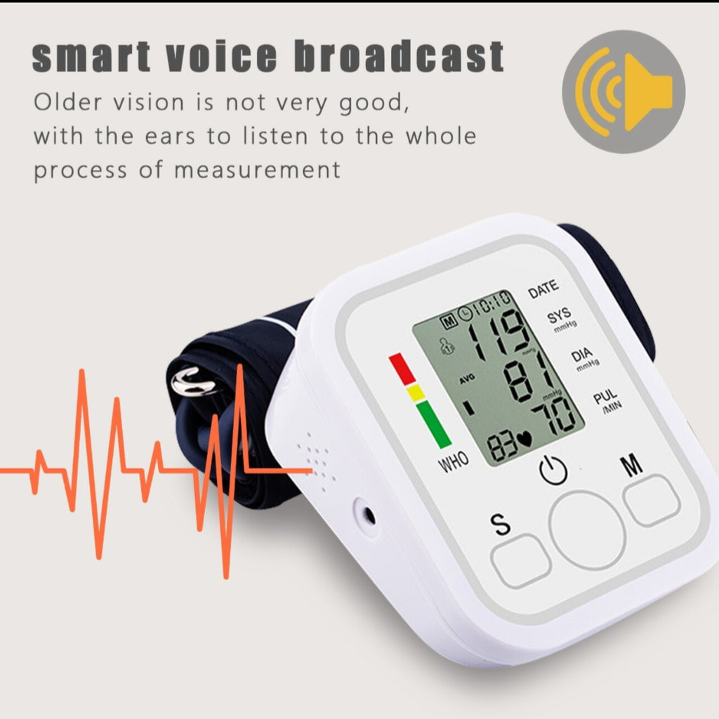 Premium Arm Wellness Tracker - Automatic with Voice & 198 Memory for 2 Users