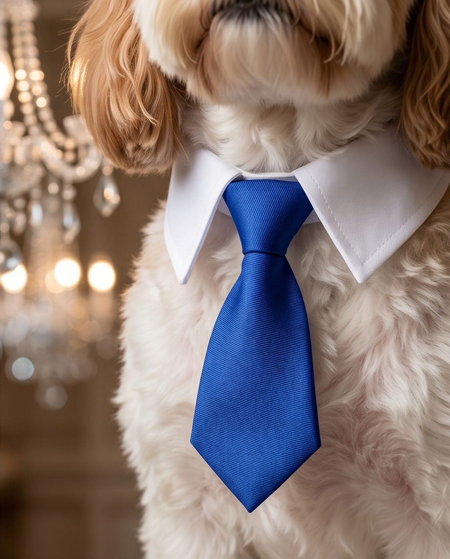 Dog Wedding Suit with Formal Necktie & Collar