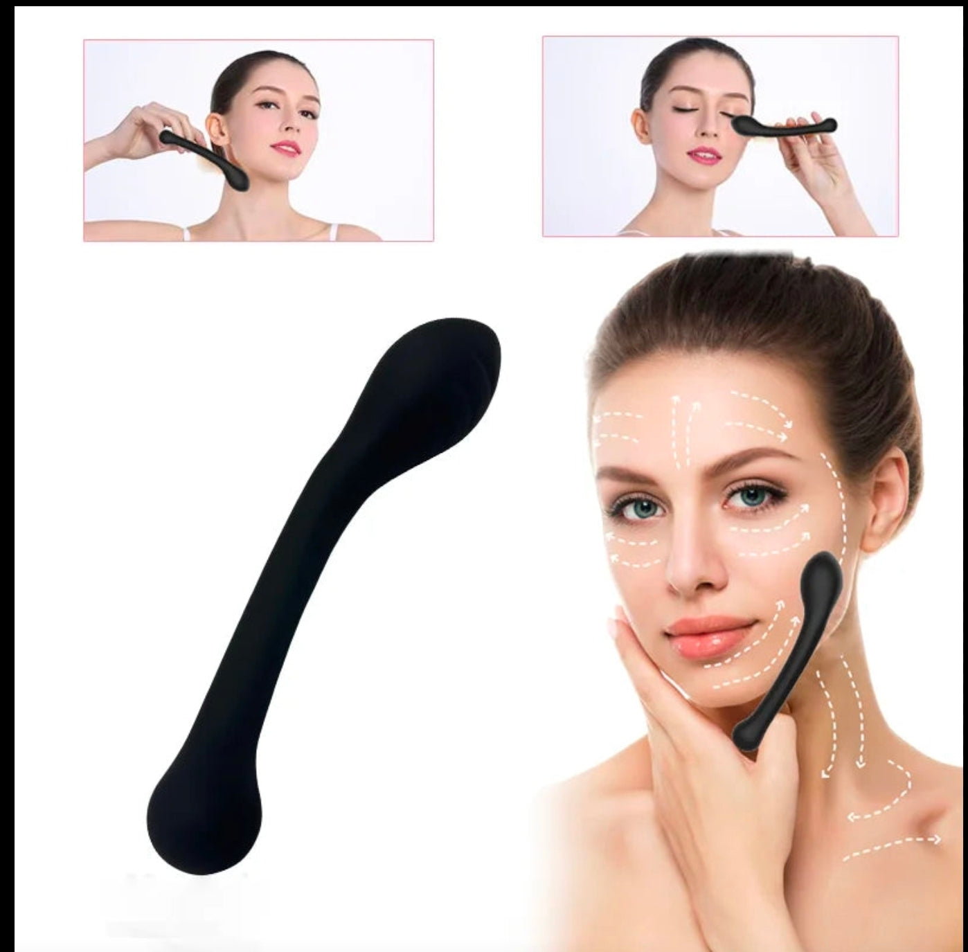 Sculpt & Glow Facial Massage Stick -ergonomic tool for facial and neck relaxation and circulation support