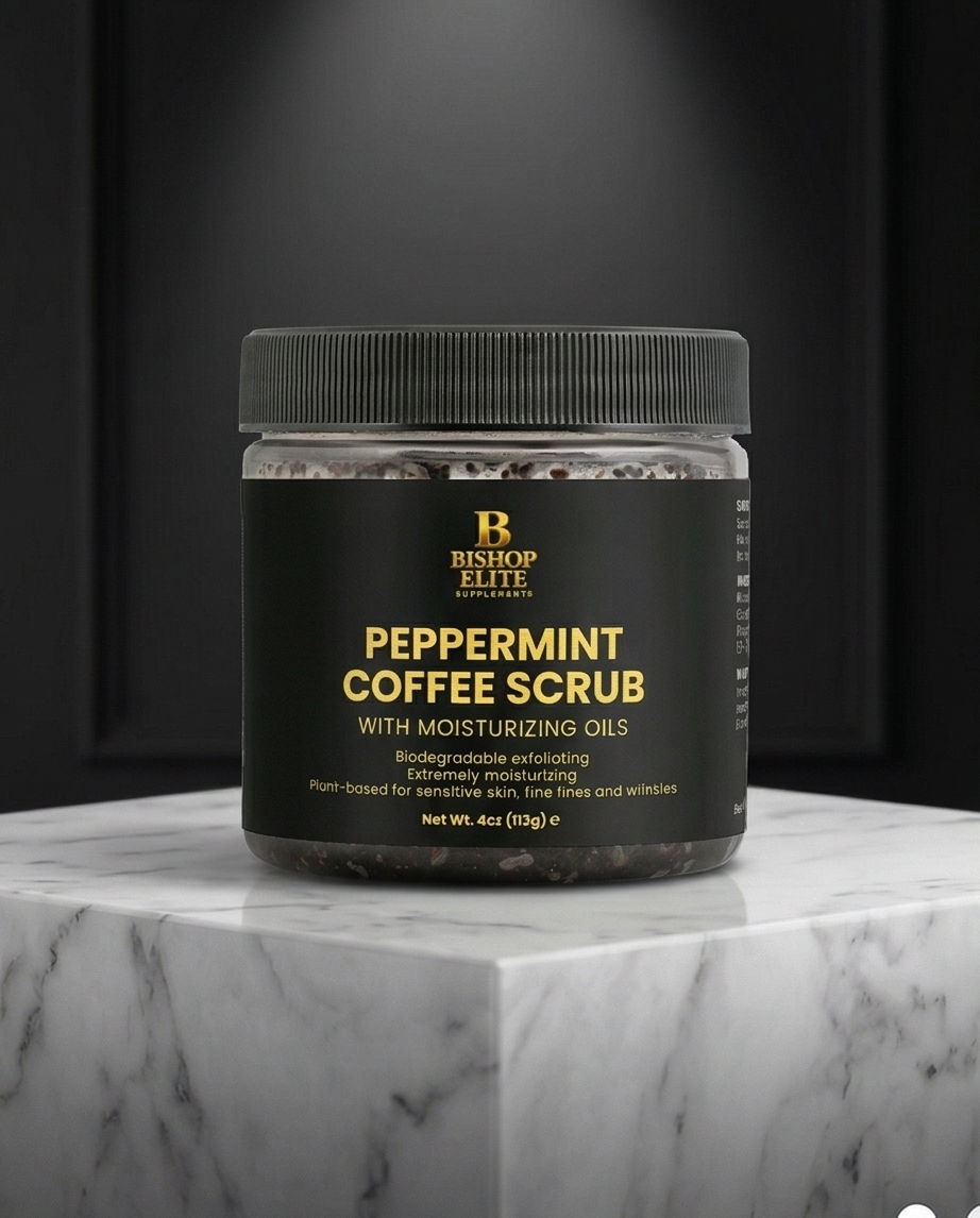 Peppermint Coffee Scrub — Organic Micro-Roasted Coffee, Brown Sugar & Coconut Oil | 4 oz