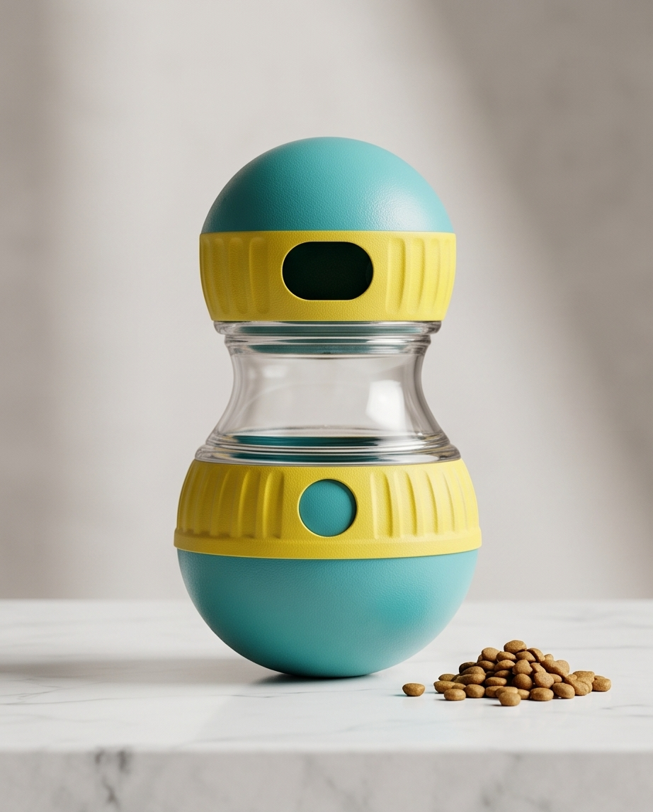 Interactive dog snack dispenser toy, suitable for all types of slow feeders, plastic pet toys, bringing fun and healthy eating