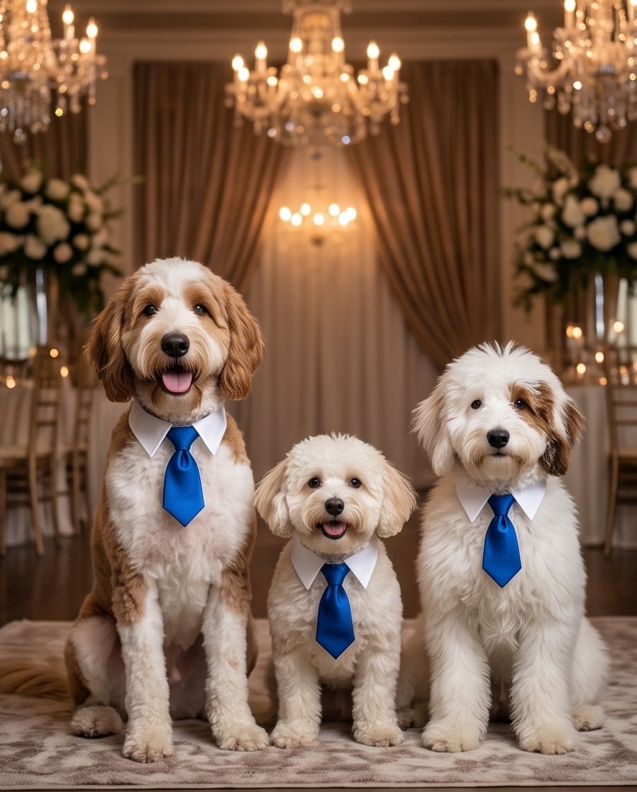 Dog Wedding Suit with Formal Necktie & Collar