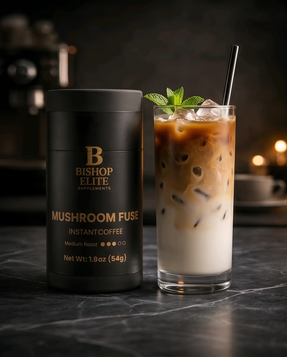 Mushroom Fuse Instant Coffee — Medium Roast | Lion's Mane & Chaga | Freeze-Dried Arabica Blend | 1.9 oz / 54g