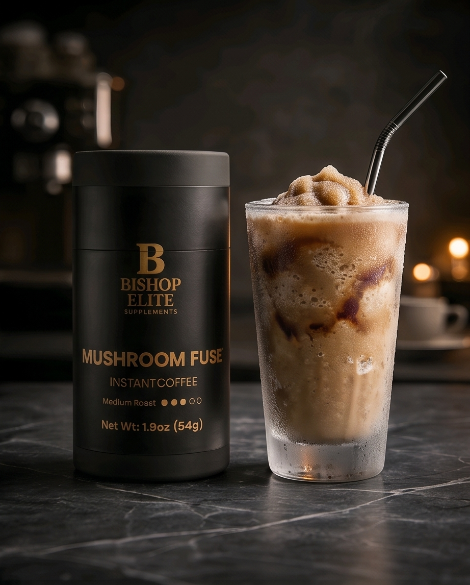 Mushroom Fuse Instant Coffee — Medium Roast | Lion's Mane & Chaga | Freeze-Dried Arabica Blend | 1.9 oz / 54g