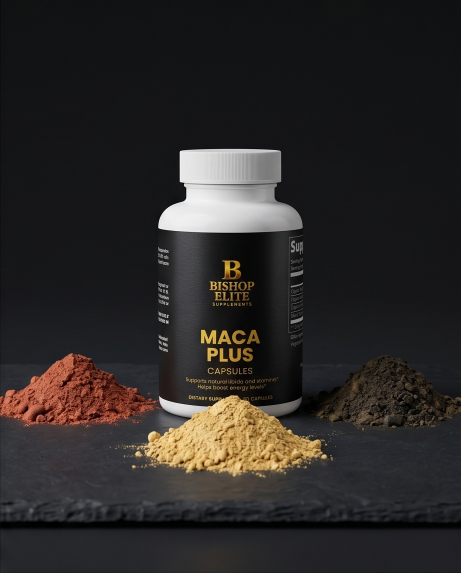 Maca Plus — Organic Triple Maca Root Blend with Black Pepper | 60 Capsules