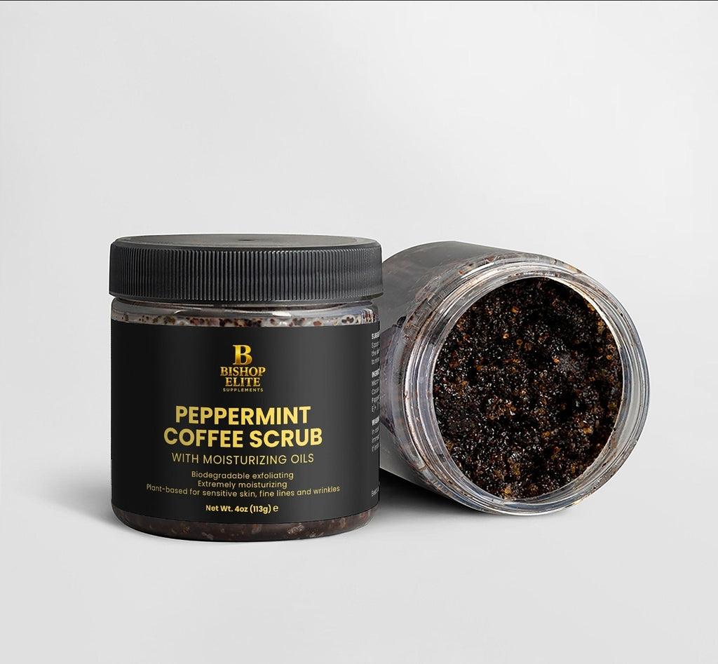 Peppermint Coffee Scrub — Organic Micro-Roasted Coffee, Brown Sugar & Coconut Oil | 4 oz